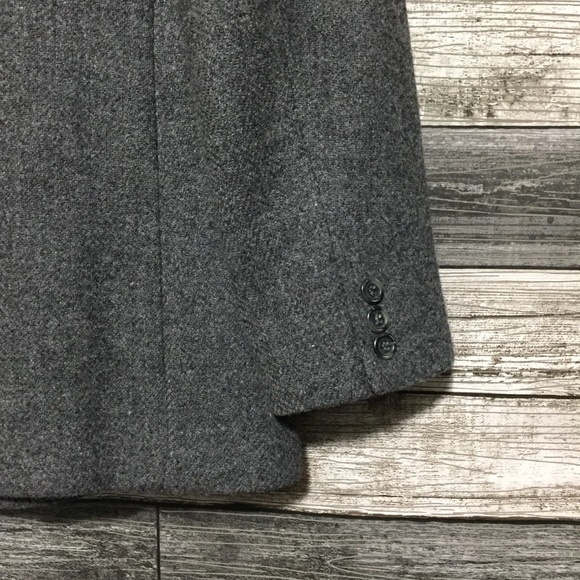 Vtg Lands End Wool Blazer Women’s 12P Gray Single Button - Picture 7 of 9